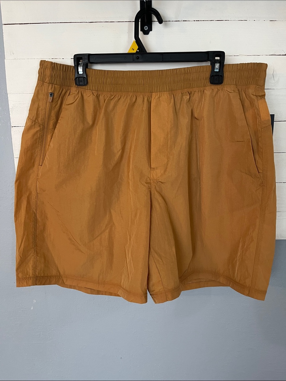 Men's Lightweight Elastic Waist Shorts - Rust